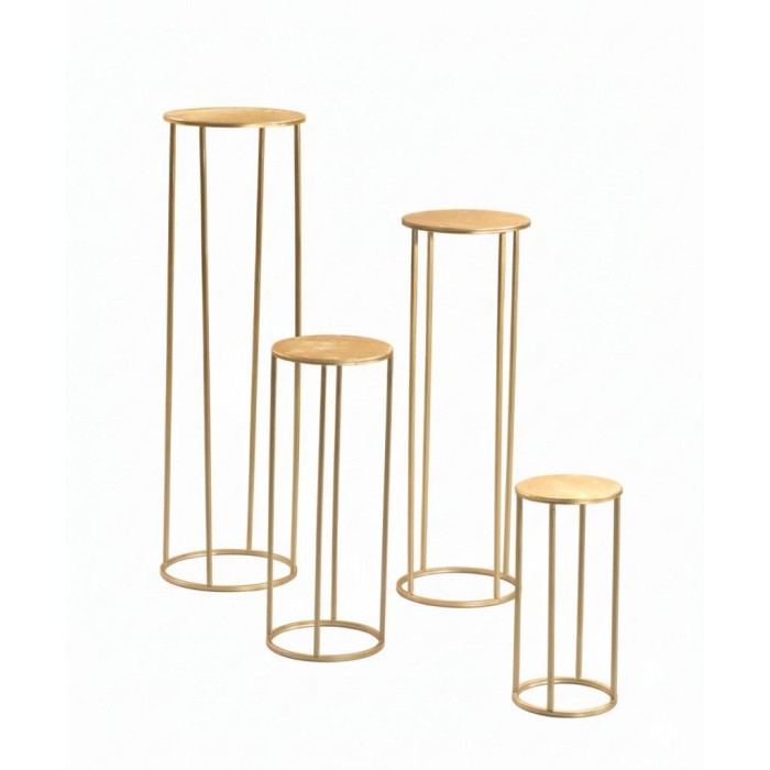 SET 4 ALZATE TONDE ORO H40-60-